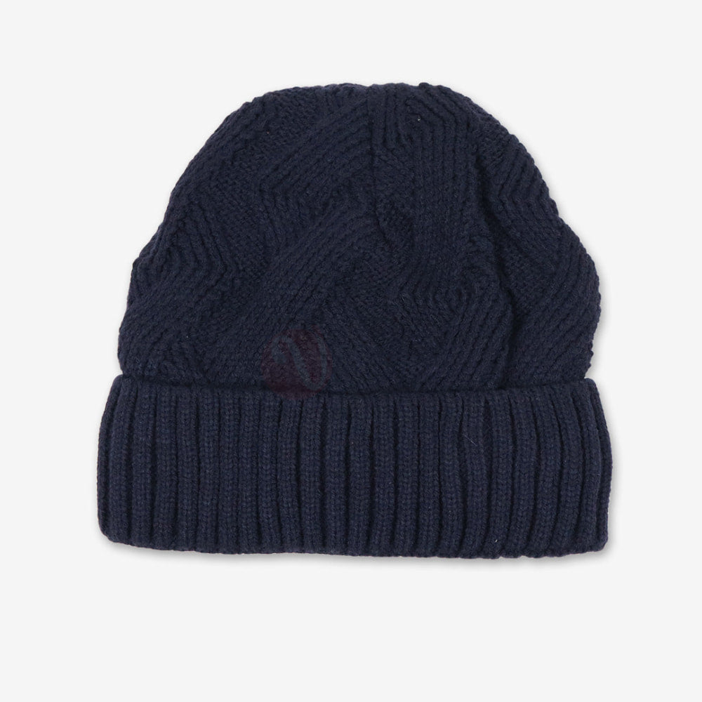Bonnet Homme En Coton Bleu Foncé