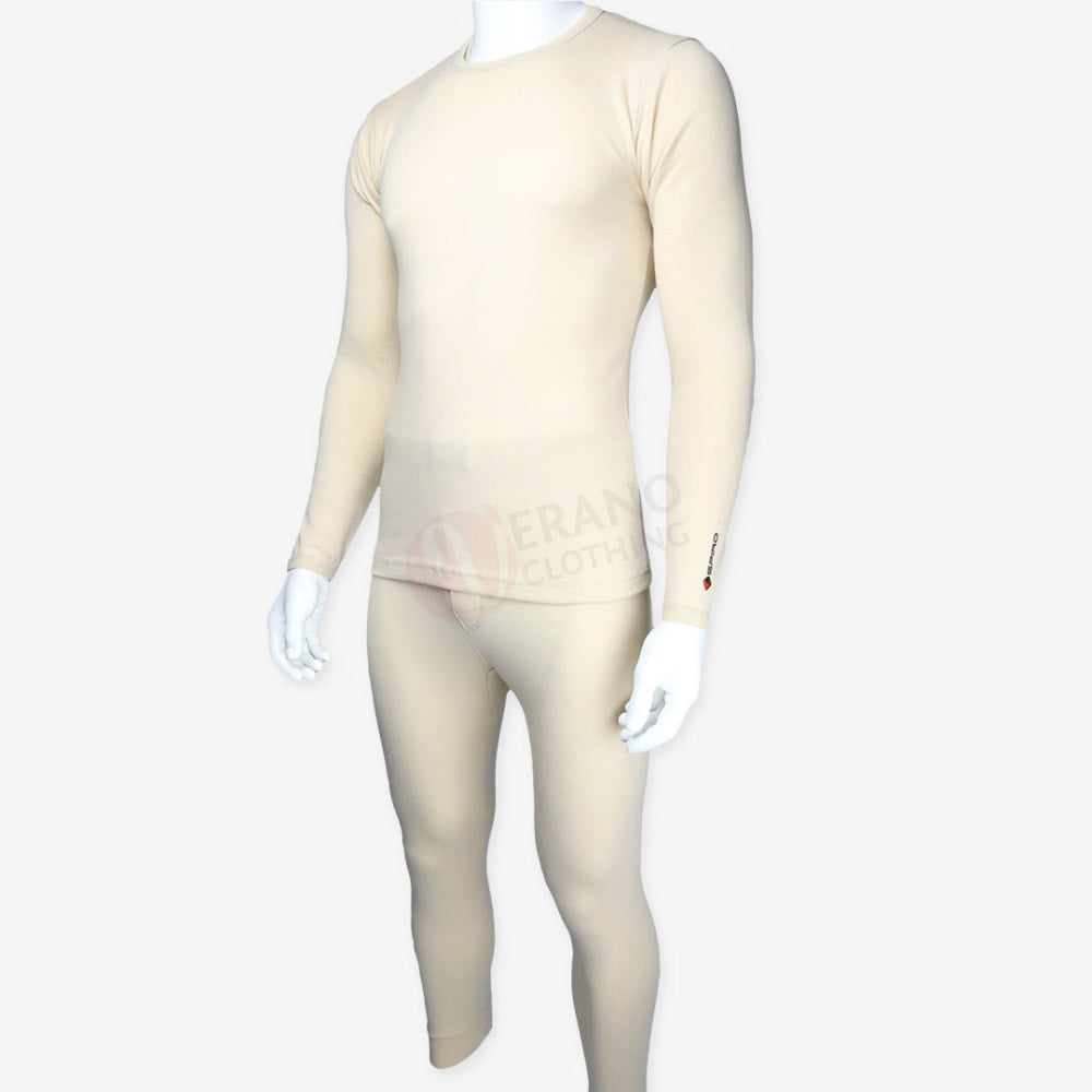 Espiro Ensemble Sous Vêtements Thermique 100% Coton Beige / L-Xl-Xxl Standard Pack