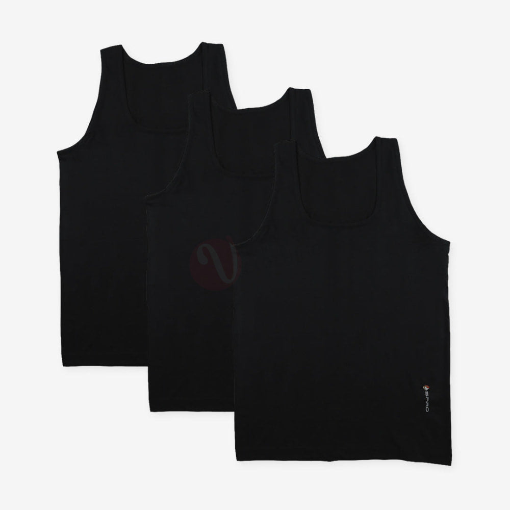 Espiro Lot 3 Débardeurs 100% Coton Noir / S Pack