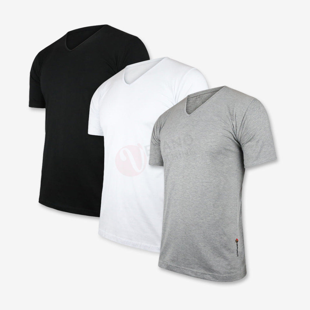 Espiro Lot 3 T-Shirts 100% Coton Mix / Col V S Pack