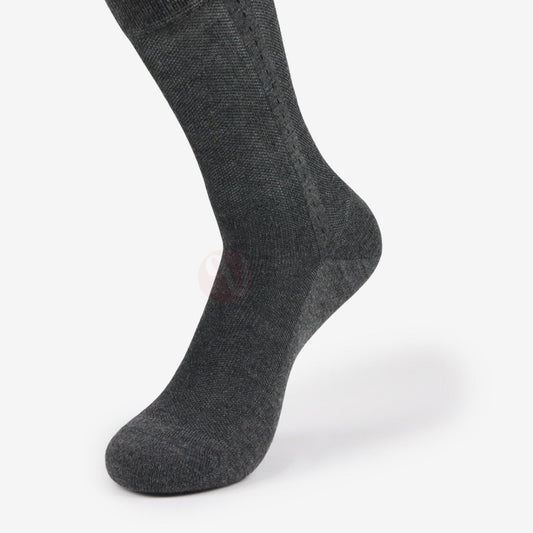 LEADER Chaussettes Classique Ligné Coton Gris foncé / 39 42 Chaussette