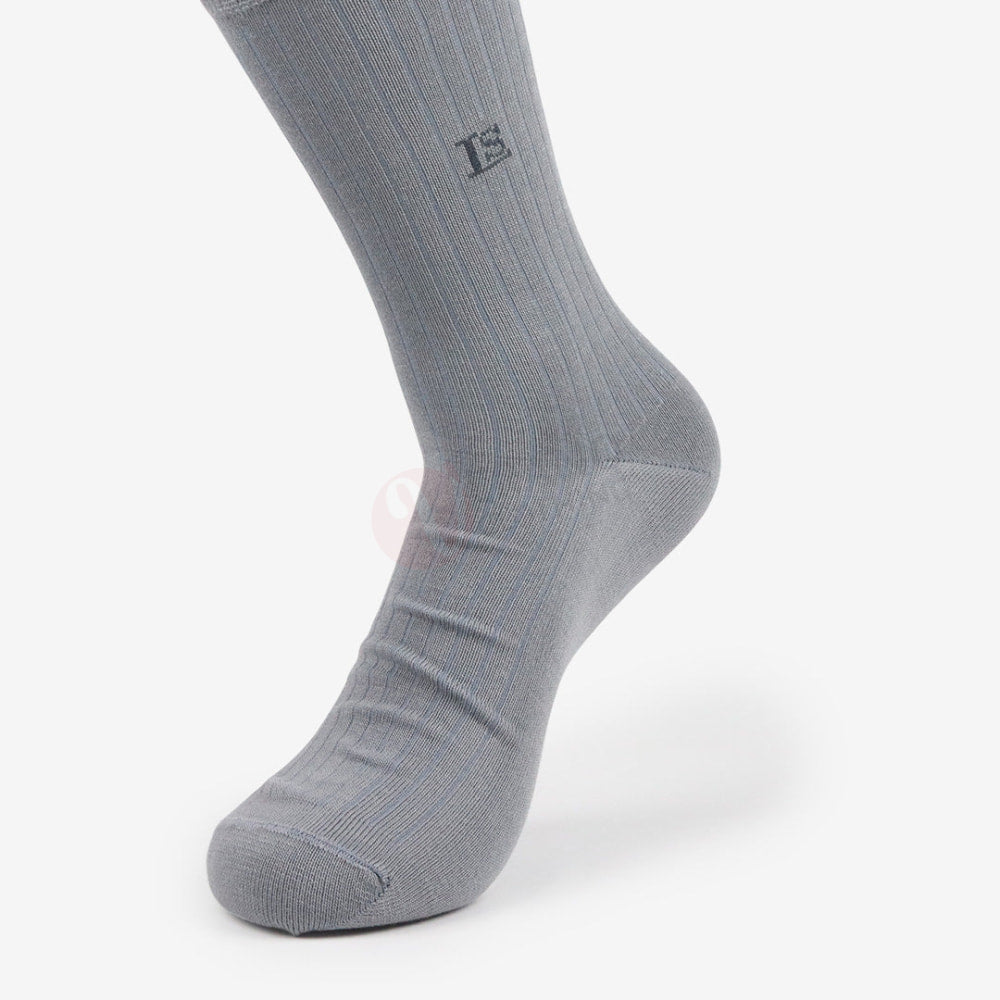 LEADER Chaussettes Classique Ligné Gris / 39 42 Chaussette