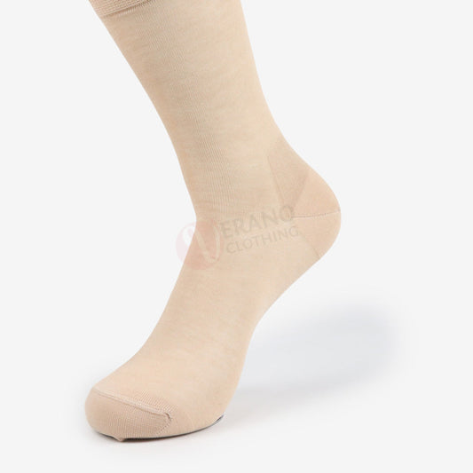 LEADER Chaussettes Fil d’Ecosse Fin en Coton Beige / 39 42 Chaussette