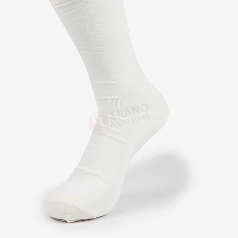 LEADER Chaussettes Fil d’Ecosse Fin en Coton Blanc / 39 42 Chaussette