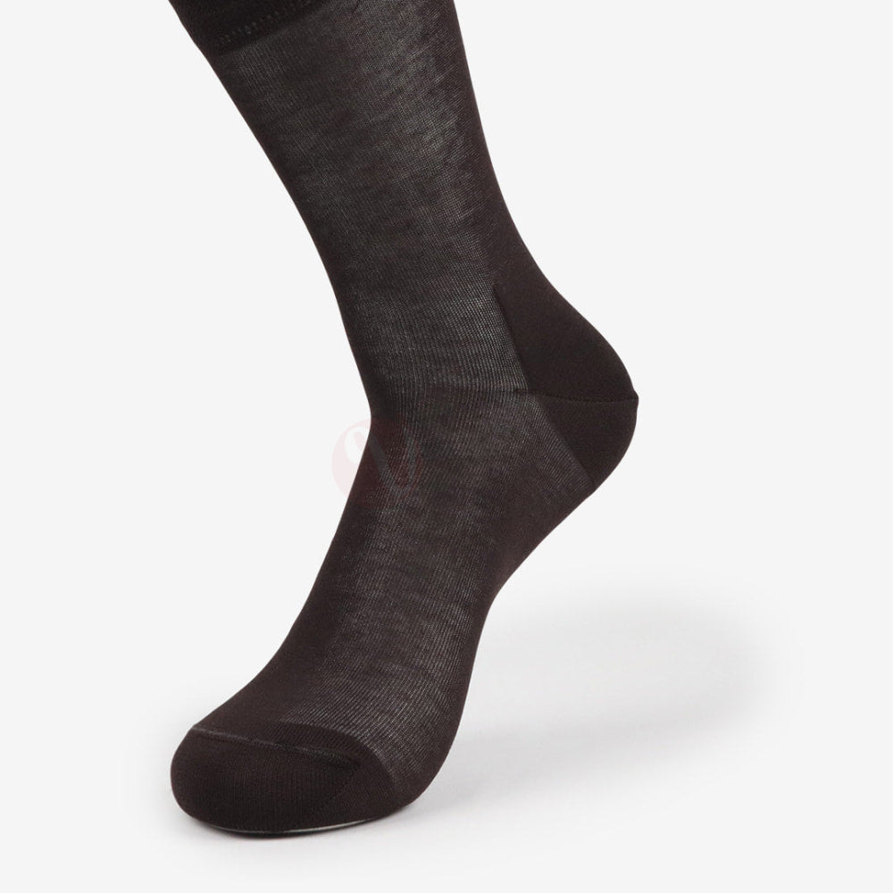 LEADER Chaussettes Fil d’Ecosse Fin en Coton Marron foncé / 39 42 Chaussette