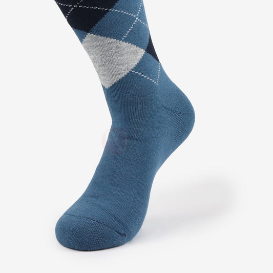 LEADER Chaussettes Jacquard Chaudes Bleu canard / 39 43 Chaussette