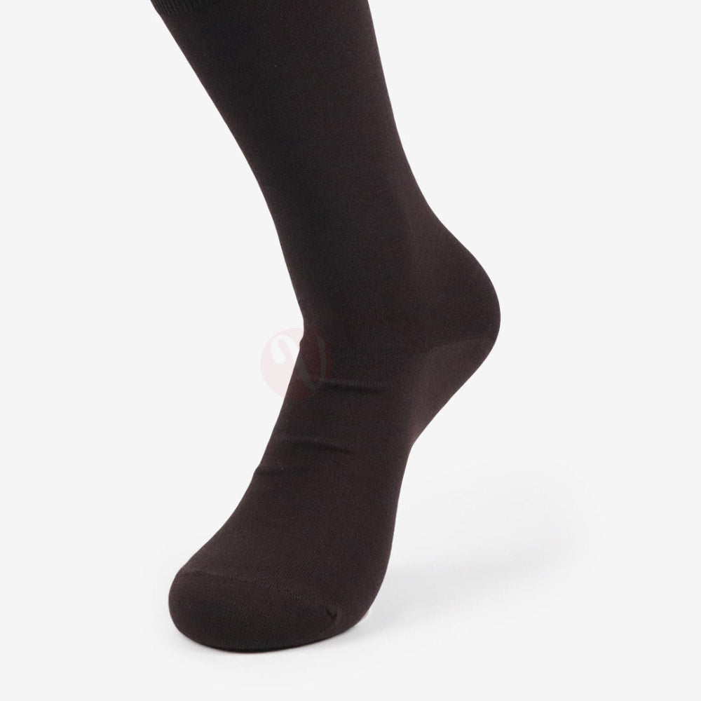 LEADER Chaussettes Médicale Simple Marron foncé / 39 45 Chaussette