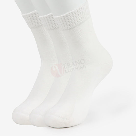 LEADER Lot 3 Chaussettes Micromodal Sport Blanc / 40 44 PACK