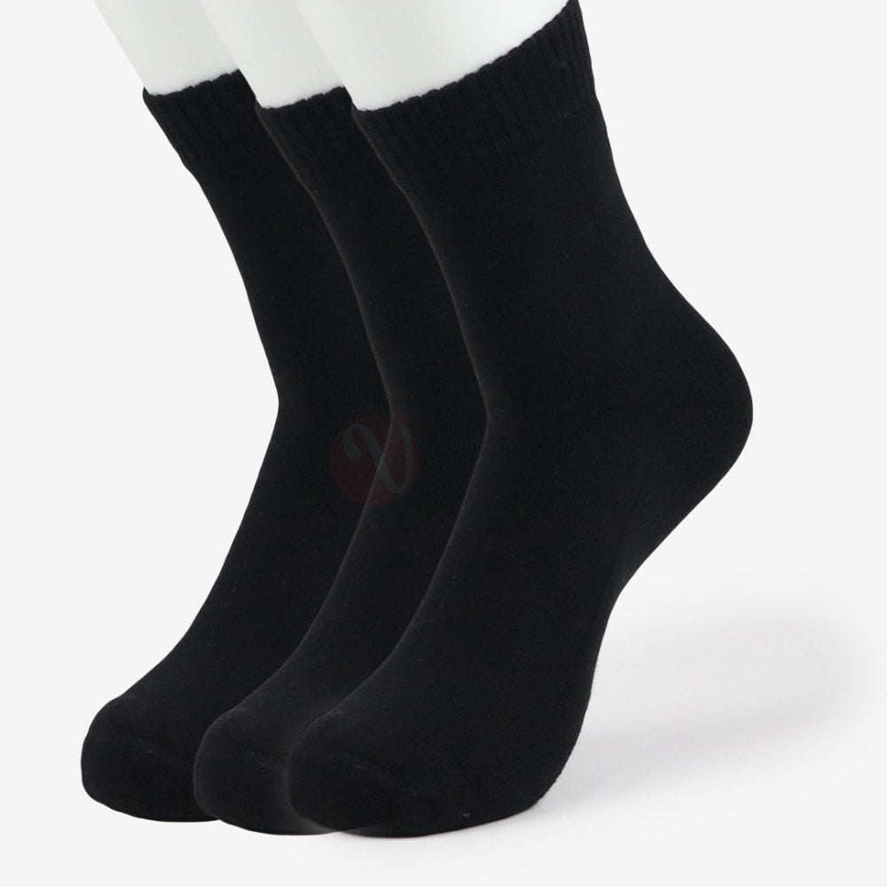LEADER Lot 3 Chaussettes Micromodal Sport Noir / 40 44 PACK
