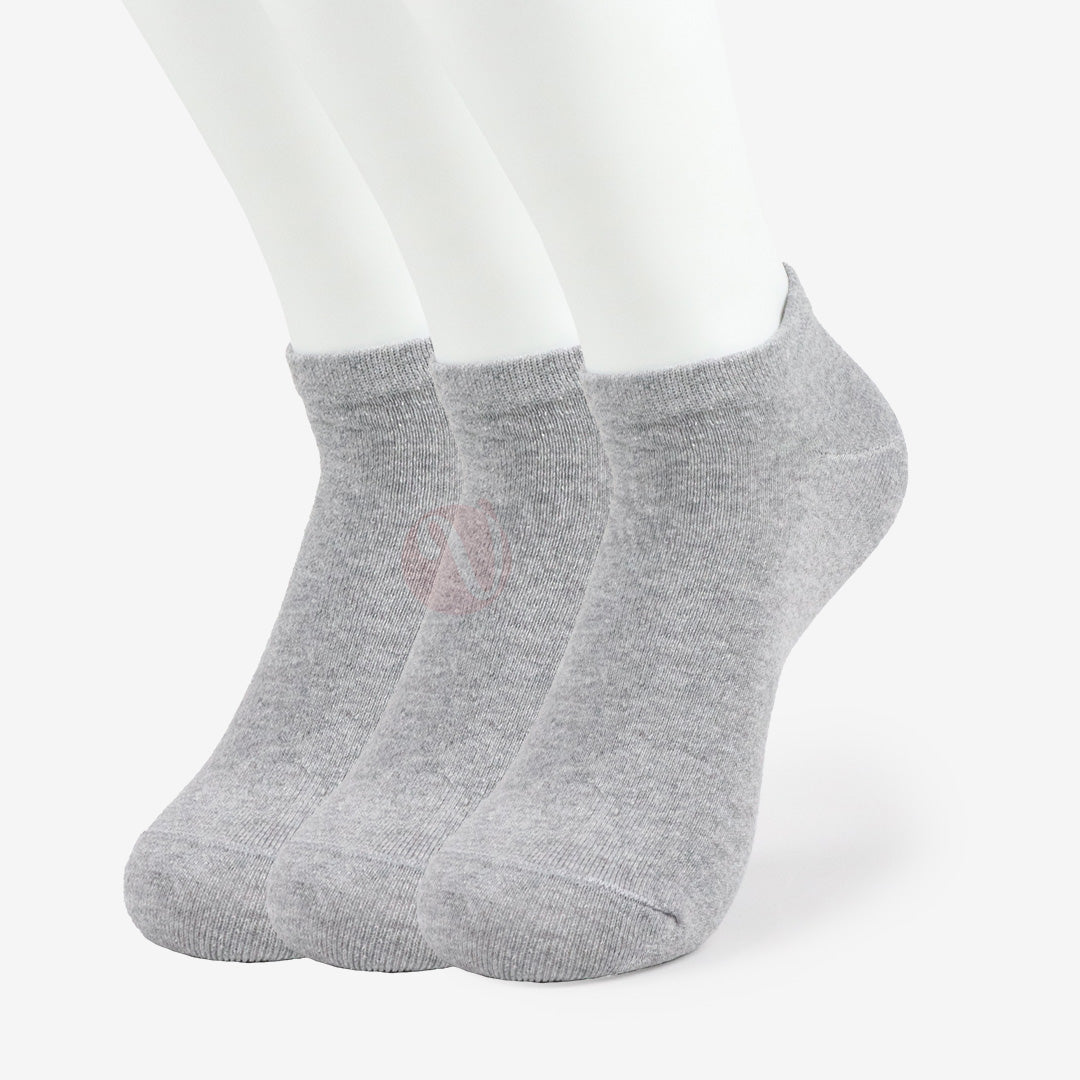 Leader Lot 3 Chaussettes Sport Coton Court Gris / 39-42 Pack