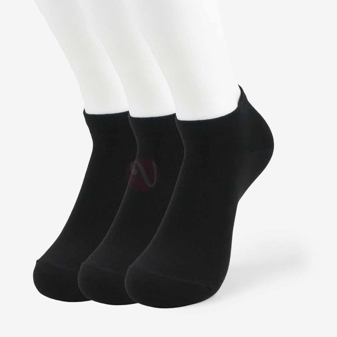 Leader Lot 3 Chaussettes Sport Coton Court Noir / 39-42 Pack