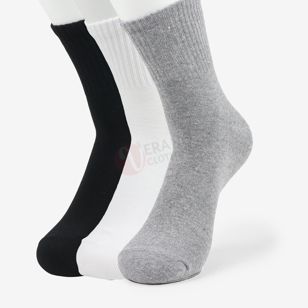 Leader Lot 3 Chaussettes Sport Coton Mi-Long Mix / 39-42 Pack