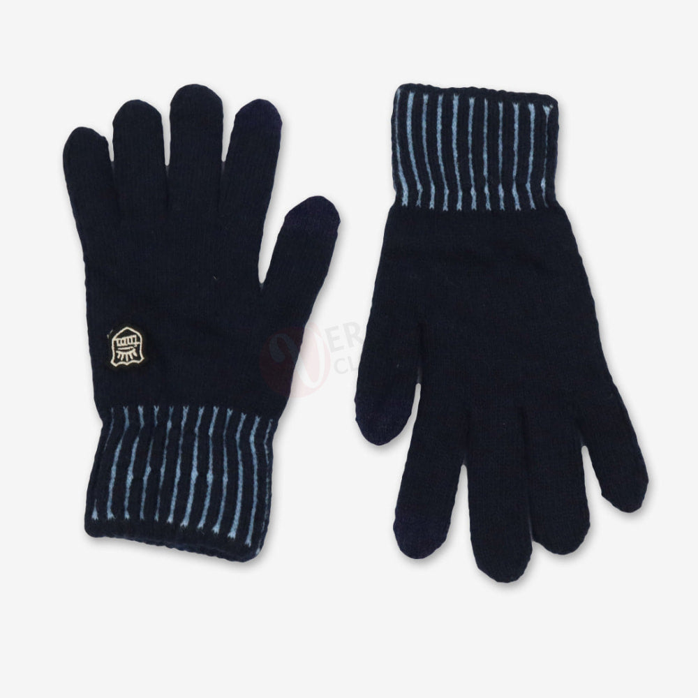 Gant Simple Hiver Bleu Foncé