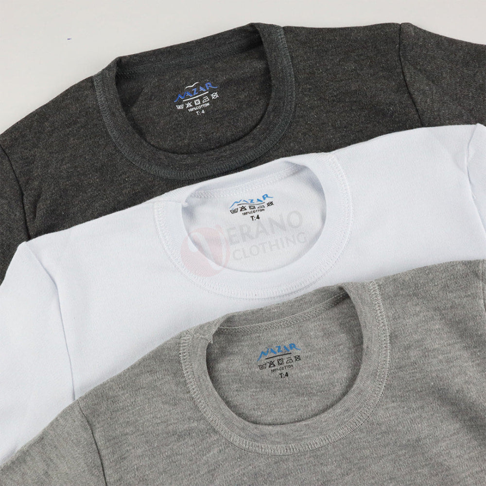 NAZAR Lot 3x3 Sous vêtements thermique 100% Coton