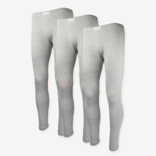 Partners Lot 3 Sous Pantalons Thermique Coton Gris / M Pack