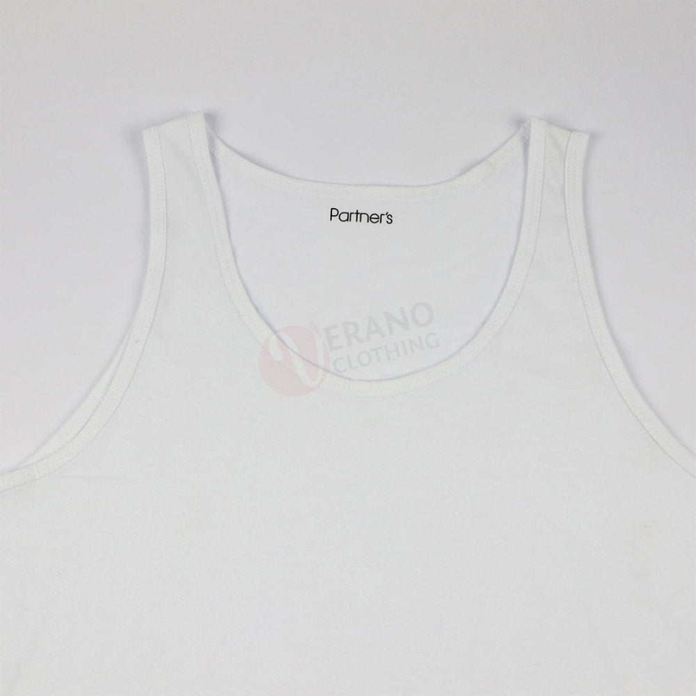PARTNERS Débardeur Blanc 100% Coton
