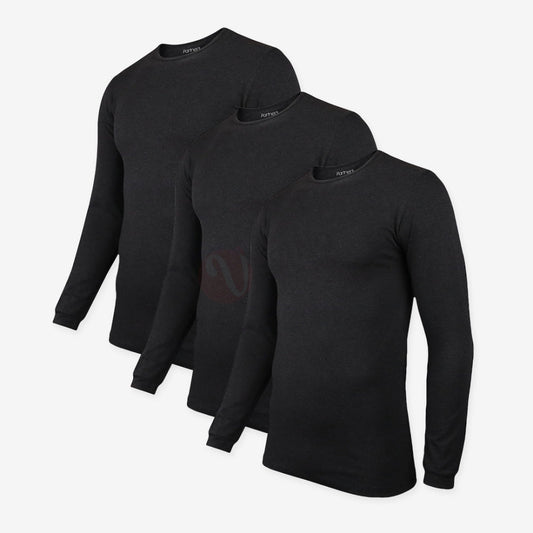 Partners Lot 3 Sous Pull Thermique Coton Gris Foncé / M Pack