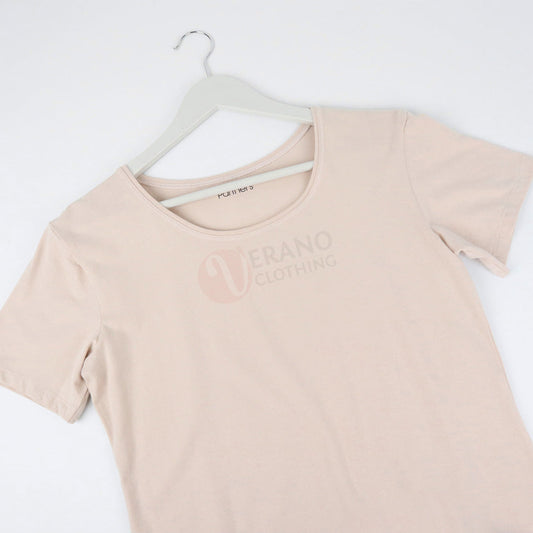 PARTNERS T-shirt Femme Coton Stretch – Confort & Coupe Cintrée Beige / S T-shirt