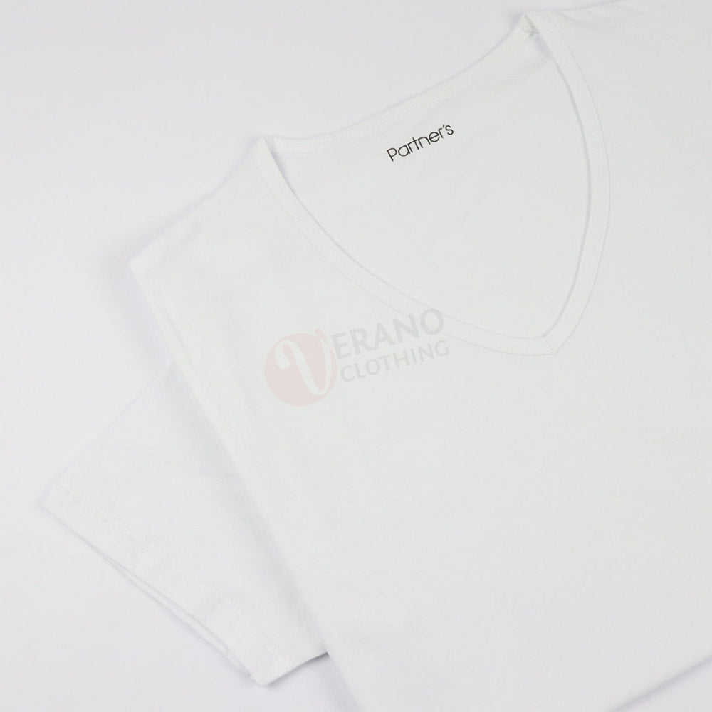 PARTNERS T-shirt Blanc 100% Coton