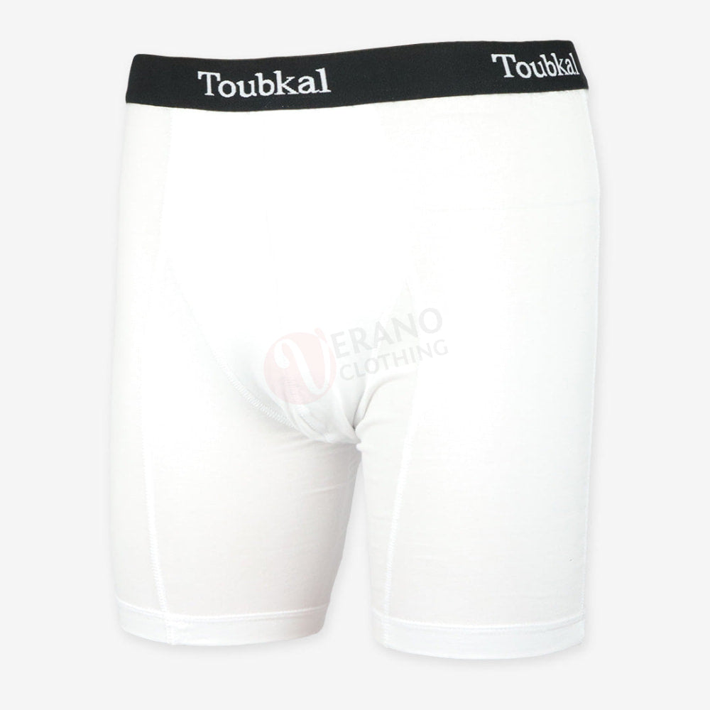 Toubkal Boxer Simple Bande Coton Blanc / M