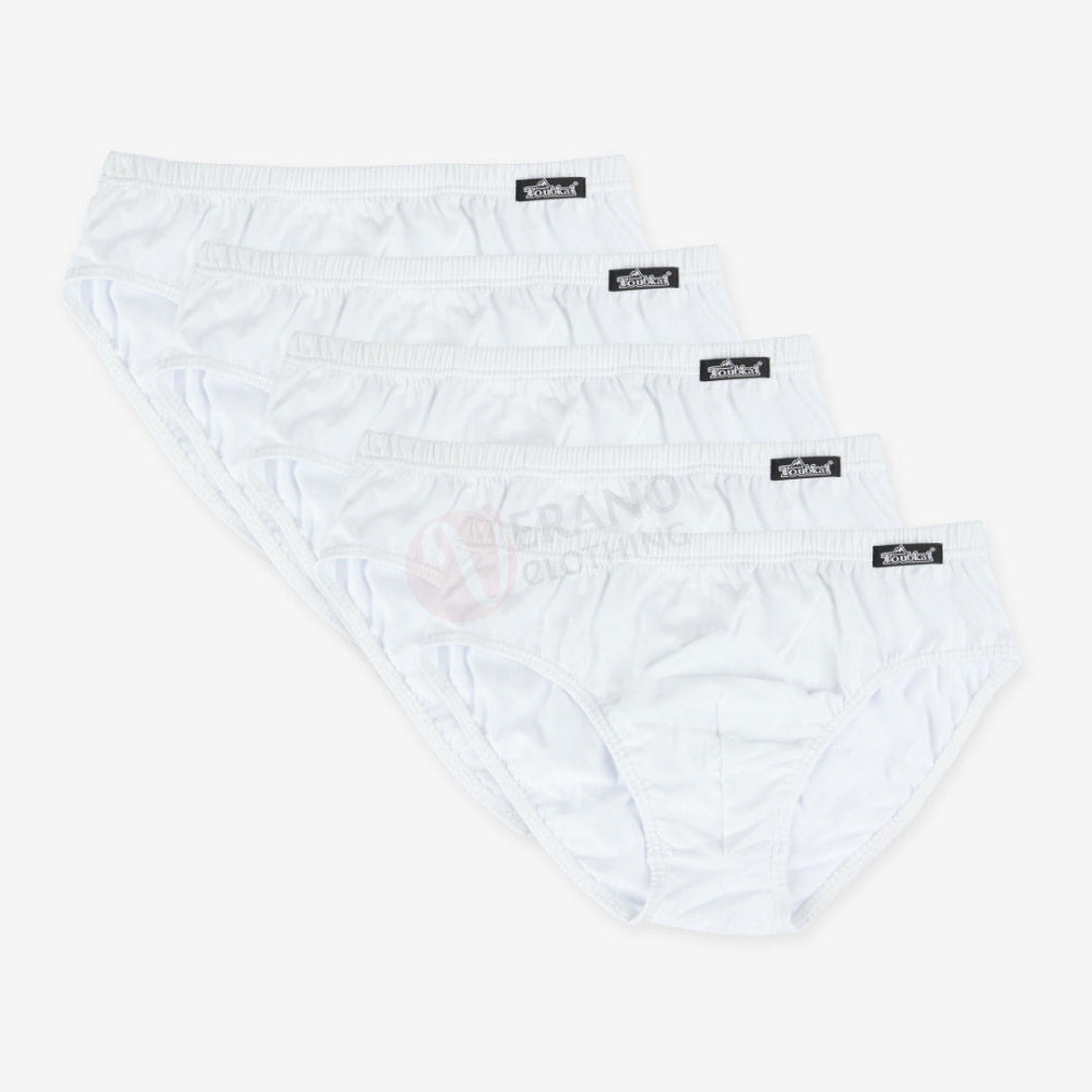 Toubkal Lot 5 Slips Simple 100% Coton Blanc / S Pack