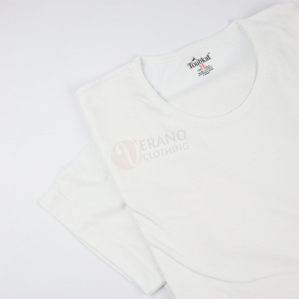 TOUBKAL Lot 3 T-shirts Blanc 100% Coton
