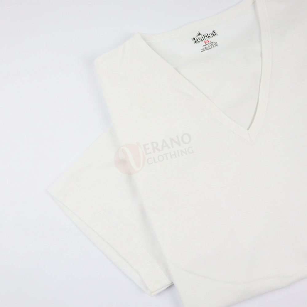 TOUBKAL Lot 3 T-shirts Blanc 100% Coton