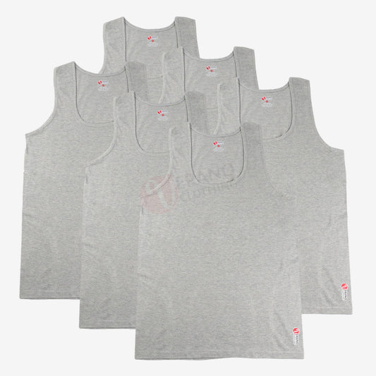 Verano Lot 6 Débardeurs 100% Coton Gris / M Pack