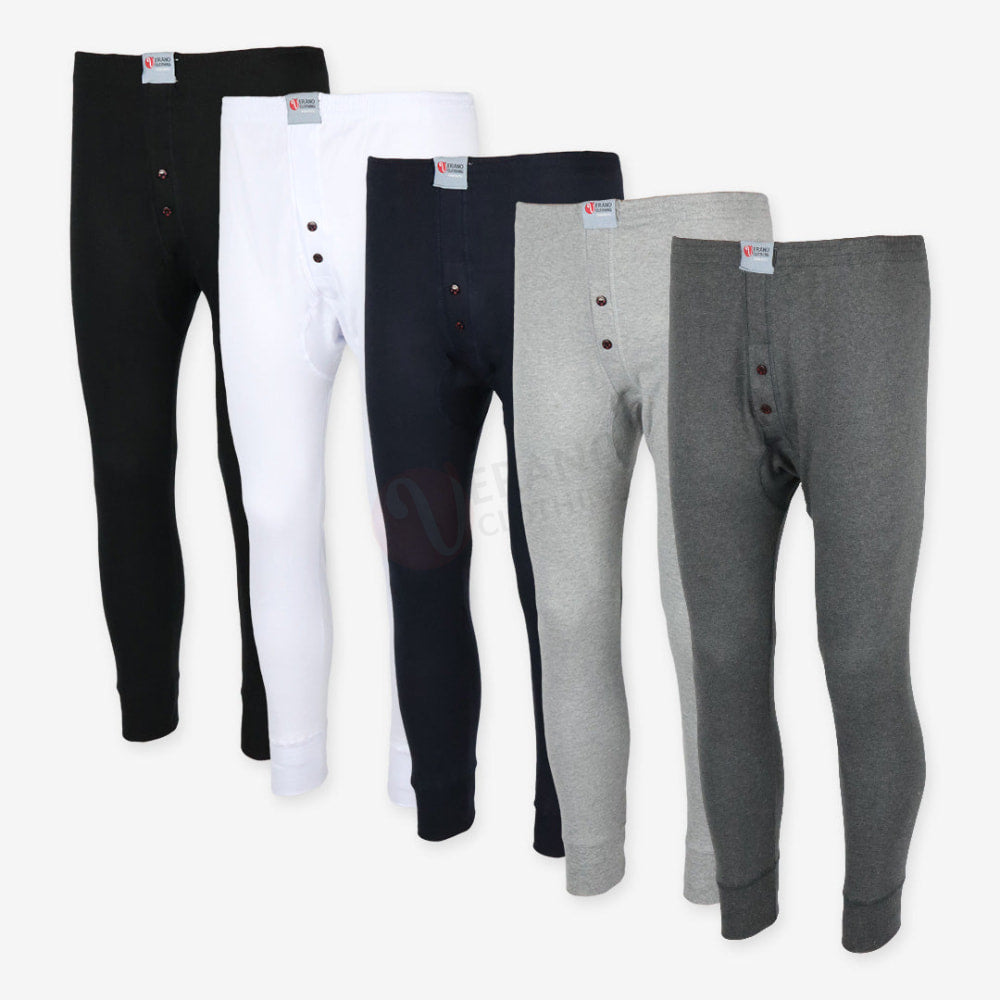 Verano Lot 5 Sous Pantalons Thermique 100% Coton Pack