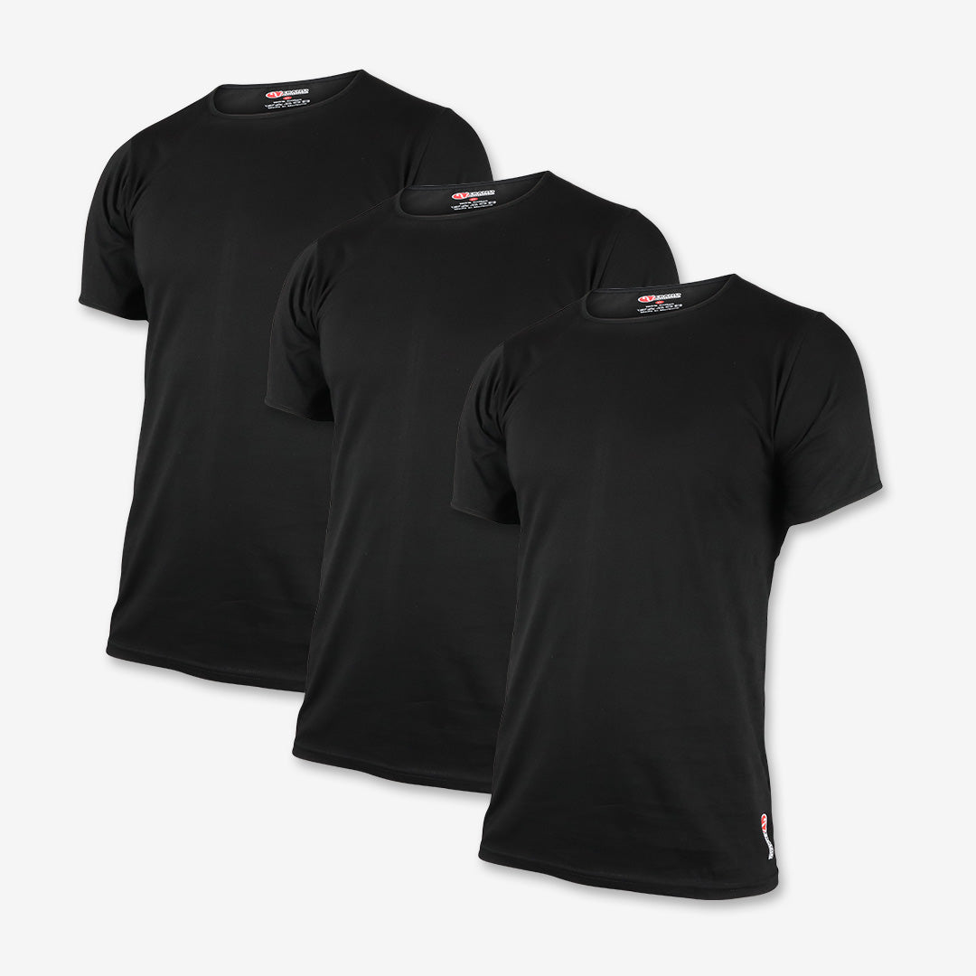 VERANO Lot 3 T-shirts 100% Coton Noir / M PACK