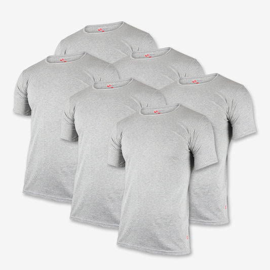 VERANO Lot 6 T-shirts 100% Coton Gris / M PACK
