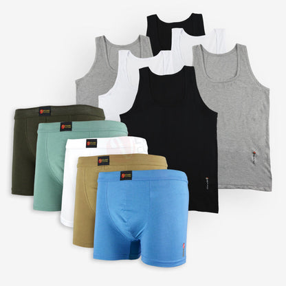 ESPIRO Lot 6 Débardeurs + 5 Boxers VERANO simple Coton Confort - PACK