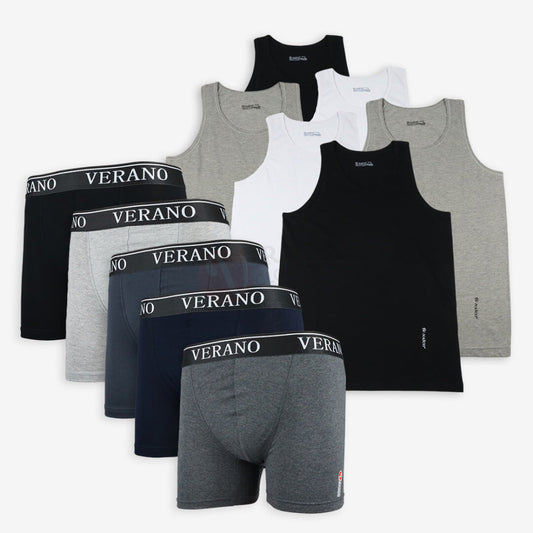 Lot 6 Débardeurs NAÏCO+5 Boxers simple Bande Coton