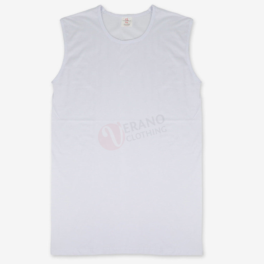 CL Débardeur Gilet Sport Fitness 100% Coton Blanc / M Débardeur