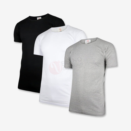 CL Lot 3 T-shirts 100% Coton Mix / Col Rond / M PACK