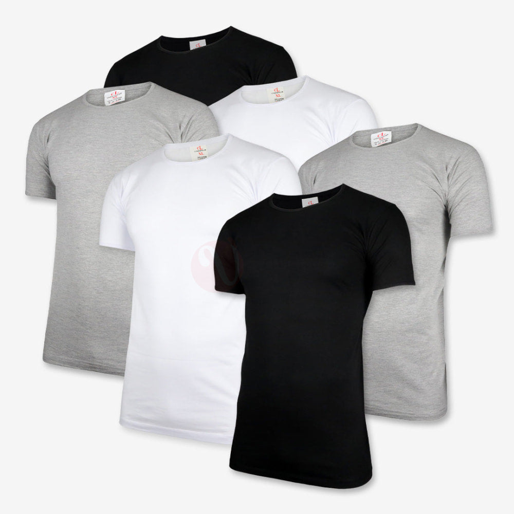 CL Lot 6 T-shirts 100% Coton Mix / Col Rond / M PACK