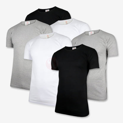 CL Lot 6 T-shirts 100% Coton Mix / Col Rond / M PACK