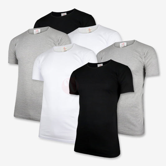 CL Lot 6 T-shirts 100% Coton Mix / Col Rond / M PACK