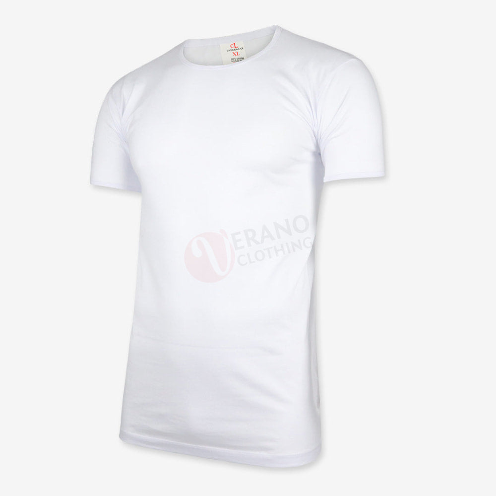 CL T-shirt 100% Coton Blanc / Col Rond / M T-shirt