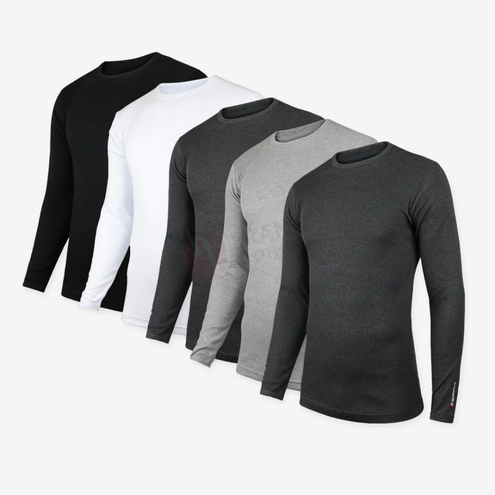 ESPIRO Lot 5 Sous pulls thermique 100% Coton S-M-L (Pas de Beige) PACK