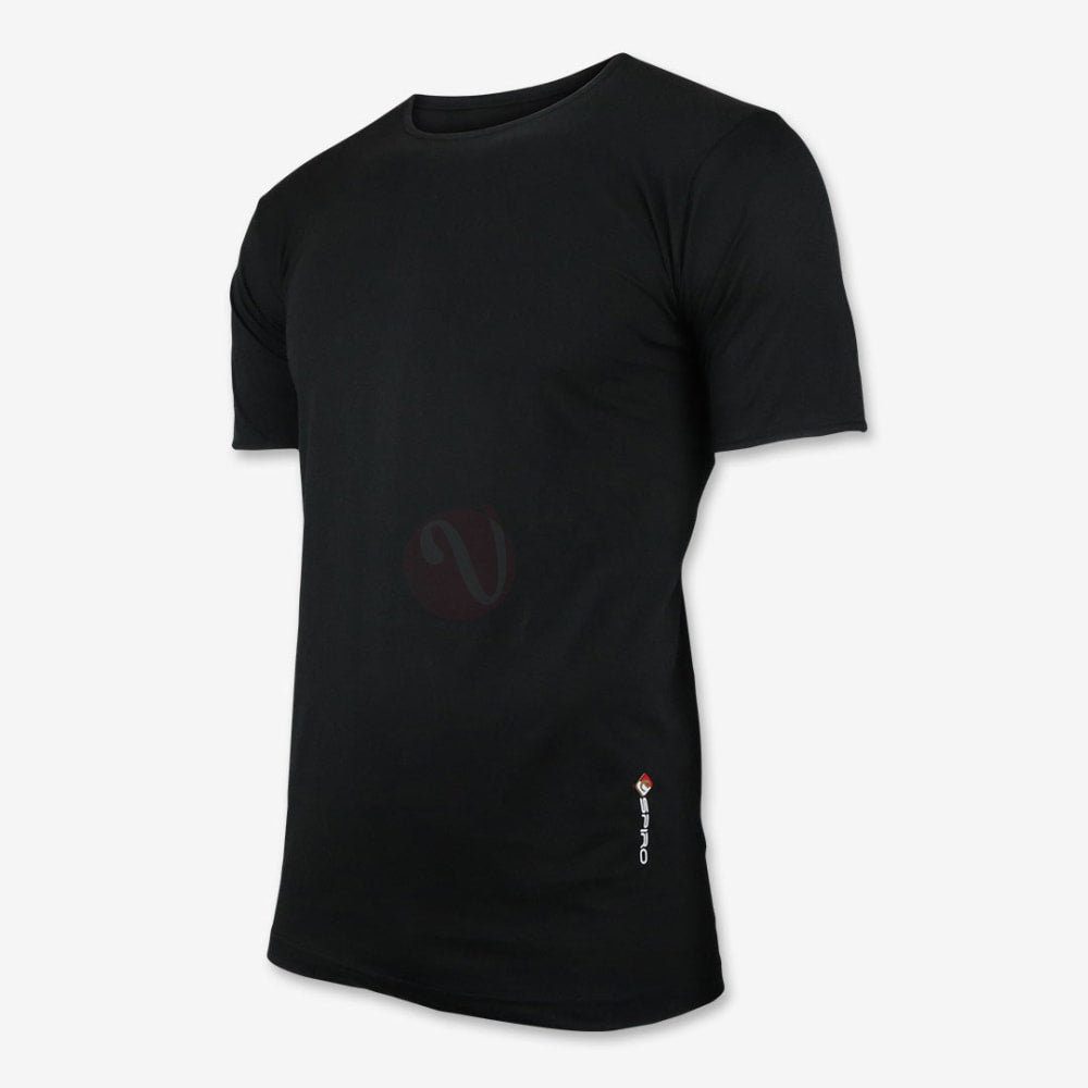 Espiro T-Shirt 100% Coton Noir / Col Rond S