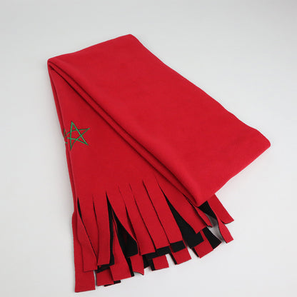 Écharpe en Coton Chaude & Confortable Supporter Maroc – Lions de l’Atlas Maroc 2025
