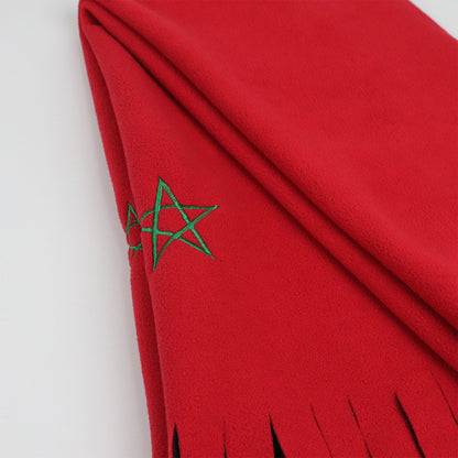 Écharpe en Coton Chaude & Confortable Supporter Maroc – Lions de l’Atlas Maroc 2025