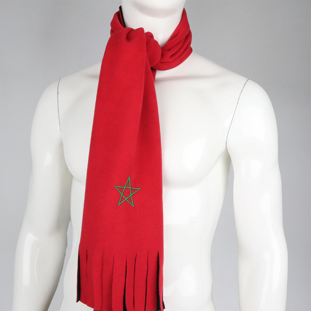 Écharpe en Coton Chaude & Confortable Supporter Maroc – Lions de l’Atlas Maroc 2025