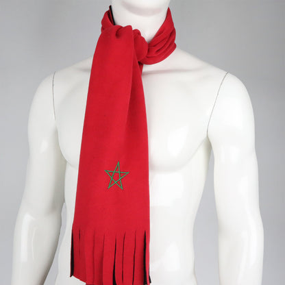 Écharpe en Coton Chaude & Confortable Supporter Maroc – Lions de l’Atlas Maroc 2025