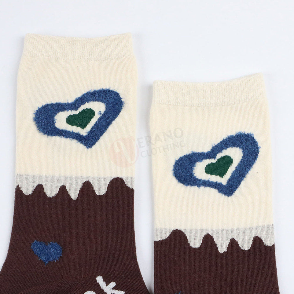 Gc Chaussettes Coton Motif Coeur Chaussette