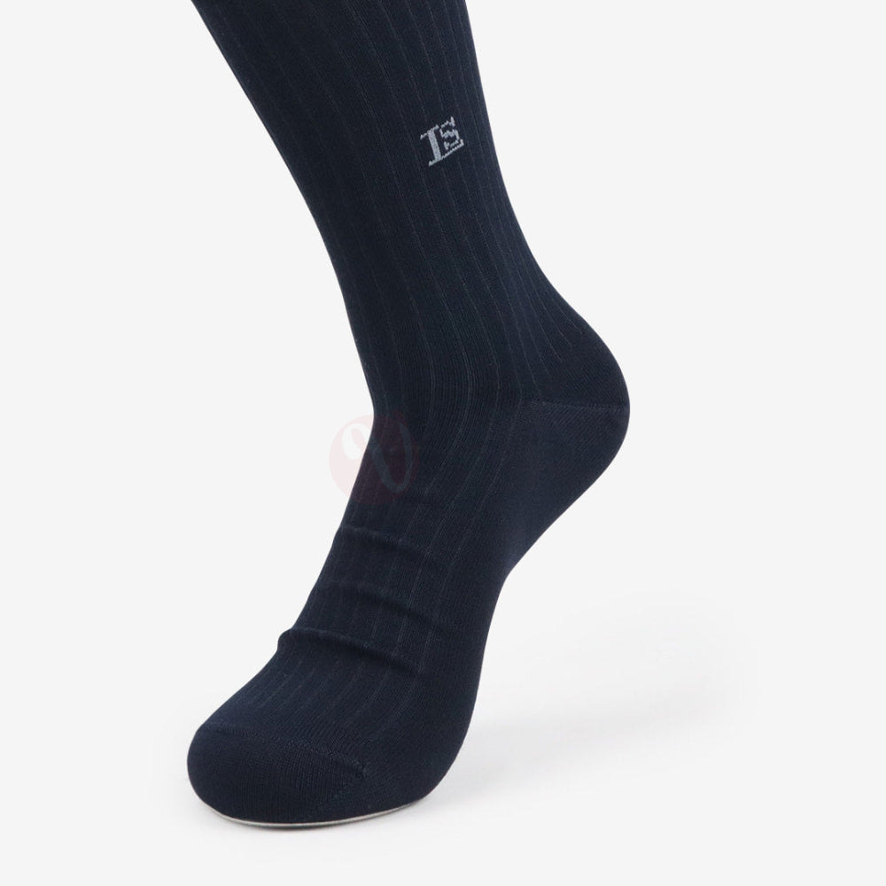 LEADER Chaussettes Classique Ligné Bleu foncé / 39 42 Chaussette