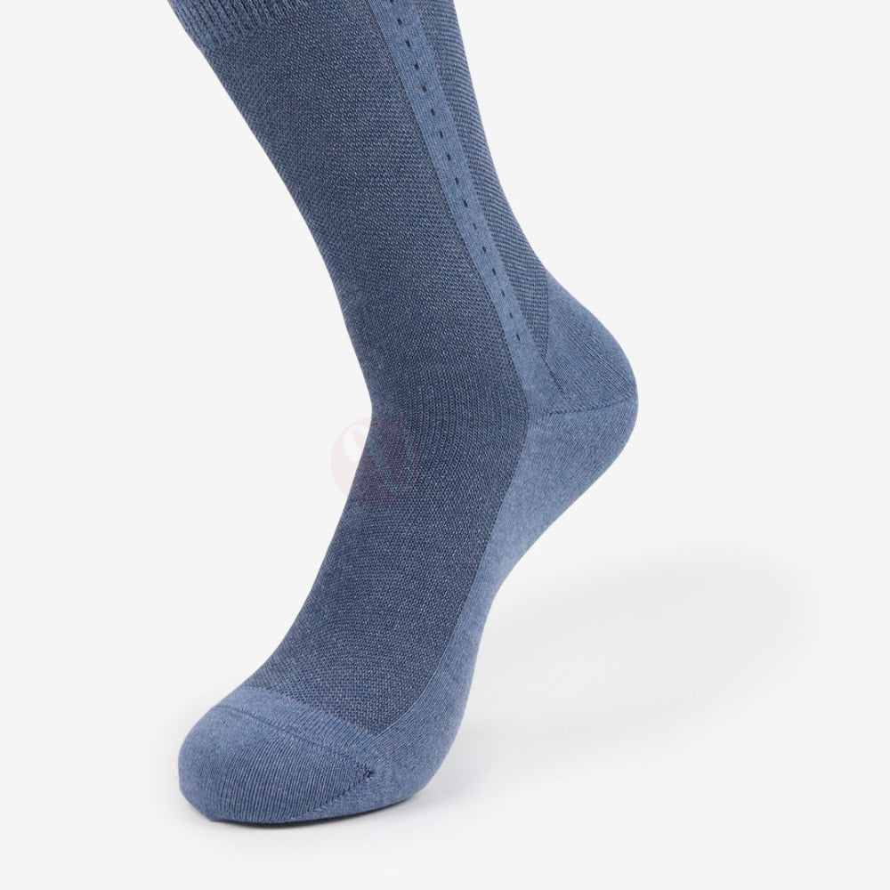 LEADER Chaussettes Classique Ligné Coton Bleu / 39 42 Chaussette