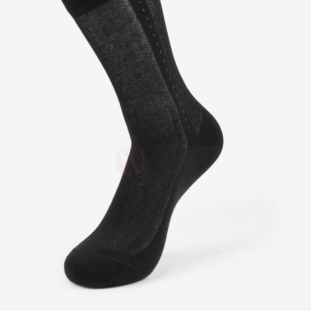 LEADER Chaussettes Classique Ligné Coton Noir / 39 42 Chaussette