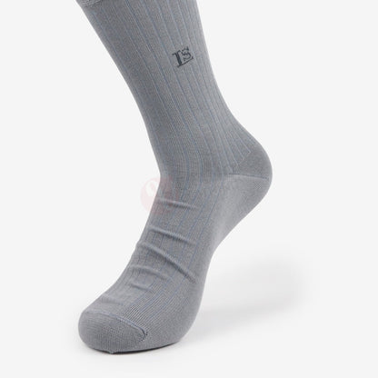 LEADER Chaussettes Classique Ligné Gris / 39 42 Chaussette